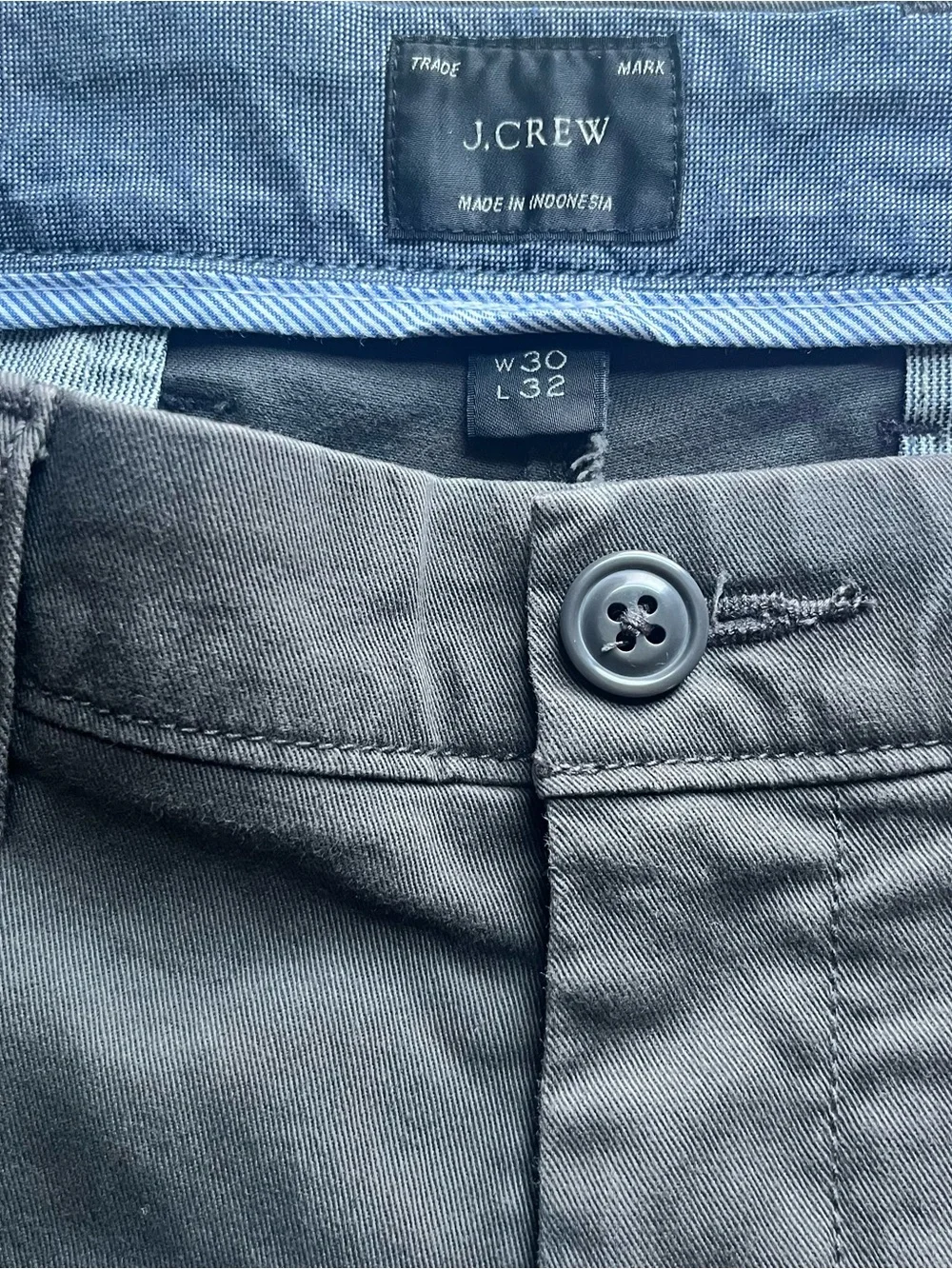 J. Crew Men's Slim Chinos - Charcoal